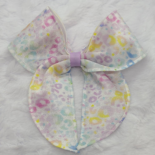 Pastel Leopard Sailor Bow