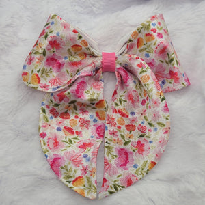 Watercolor Flower Sailor Bow