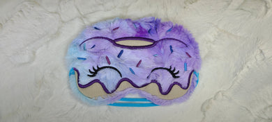 Blurple Fuzzy Donut Sleep Mask
