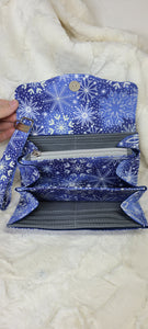 Snowflake Blue Full Size Wallet