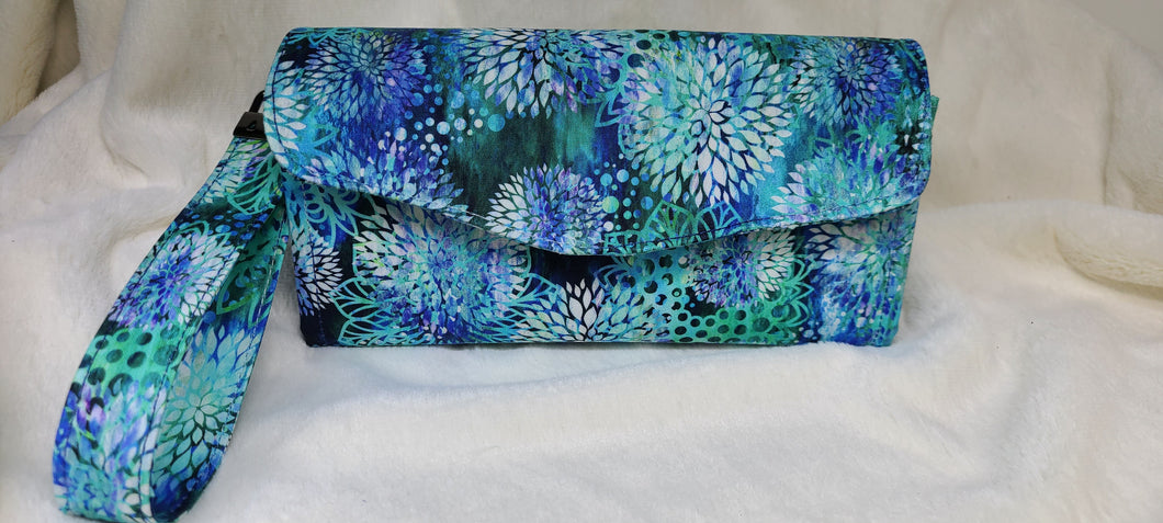 Blue Flower Full Size Wallet